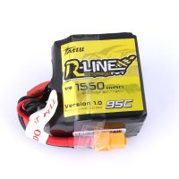Tattu R-Line 1550mAh 14.8V 95C 4S1P Square lipo battery pack