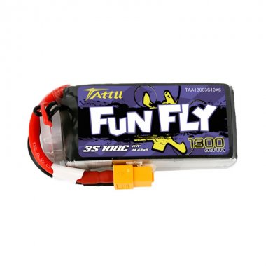 Tattu Funfly Series 1300mAh 11.1V 100C 3S1P Lipo with XT60 Plug