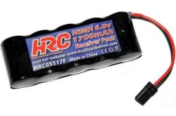 HRC 5S 6V 1700mAh NiMH Receiver Battery Flat