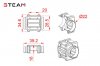 STEAM (MK55022) 550 metal tail pipe clamp / 22MM