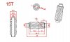 STEAM (MK5508) 15T550 motor helical gear