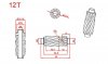 STEAM (MK6018) 12T600 motor helical gear