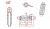 STEAM (MK6019) 13T600 motor helical gear