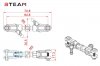 STEAM (MK6055B) 550/600 tail rotor clamp set / orange