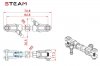 STEAM (MK6055C) 550/600 tail rotor clamp set / green