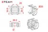 STEAM (MK6070) 600 metal tail pipe clamp / 25MM