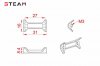 STEAM (MK6070) 600 metal tail pipe clamp / 25MM