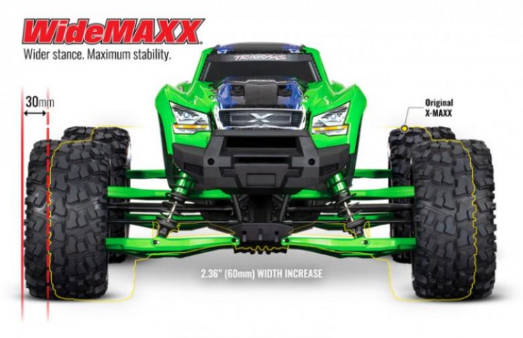 TRAXXAS Suspension Kit WideMaxx Black X-Maxx - Click Image to Close